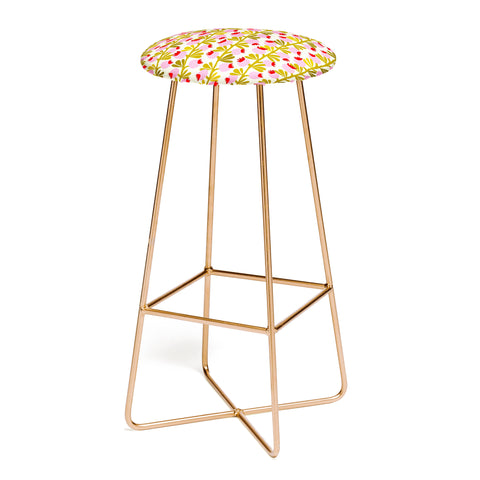 DESIGN dannick Minimal nordic flower pink Bar Stool