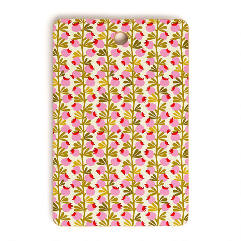 DESIGN dannick Minimal nordic flower pink Cutting Board Rectangle