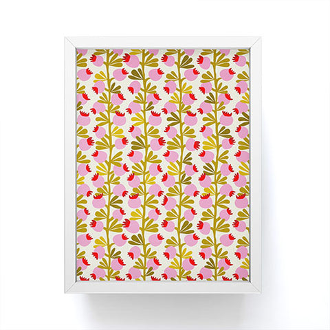 DESIGN dannick Minimal nordic flower pink Framed Mini Art Print