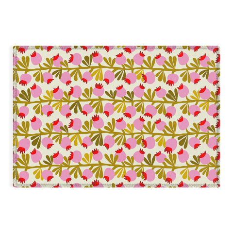DESIGN dannick Minimal nordic flower pink Outdoor Rug