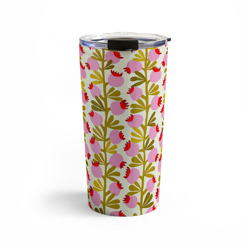DESIGN dannick Minimal nordic flower pink Travel Mug