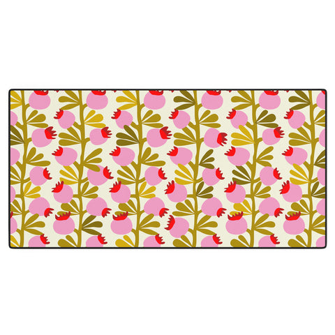 DESIGN dannick Minimal nordic flower pink Desk Mat