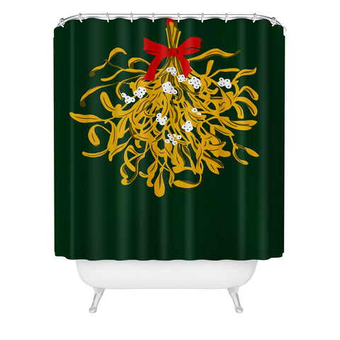 DESIGN dannick Mistletoe for Christmas Shower Curtain