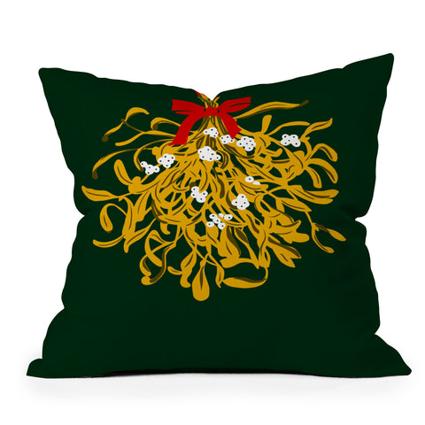 DESIGN d´annick Mistletoe for Christmas Outdoor Throw Pillow