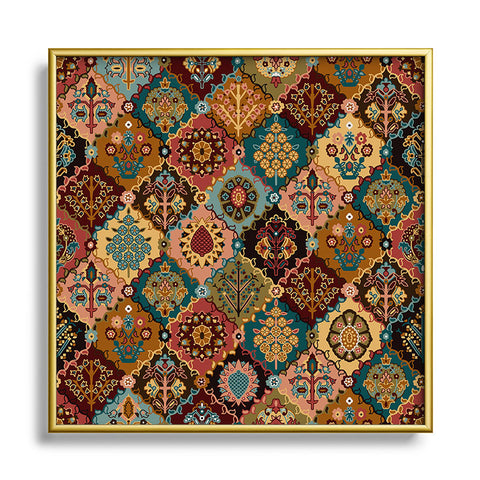DESIGN dannick Oriental granny squares Square Metal Framed Art Print