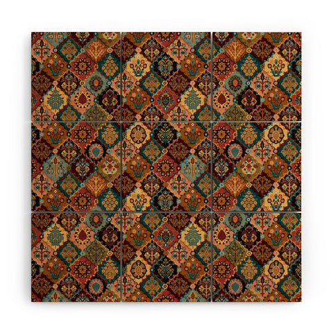 DESIGN dannick Oriental granny squares Wood Wall Mural