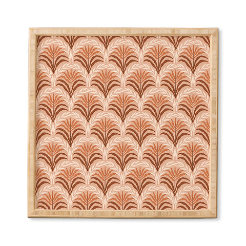 DESIGN dannick Palm leaves arch pattern rust Framed Wall Art