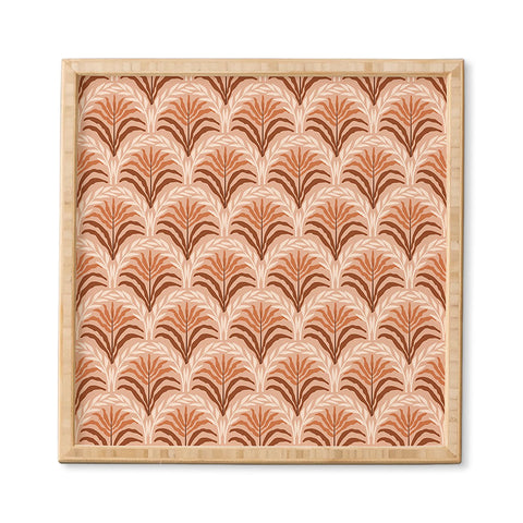 DESIGN d´annick Palm leaves arch pattern rust Framed Wall Art