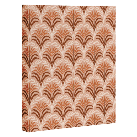DESIGN dannick Palm leaves arch pattern rust Art Canvas