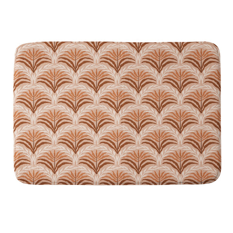 DESIGN dannick Palm leaves arch pattern rust Memory Foam Bath Mat