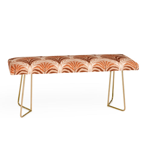 DESIGN d´annick Palm leaves arch pattern rust Bench