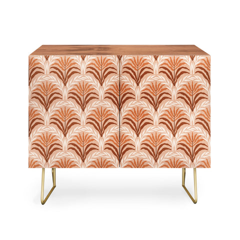 DESIGN d´annick Palm leaves arch pattern rust Credenza