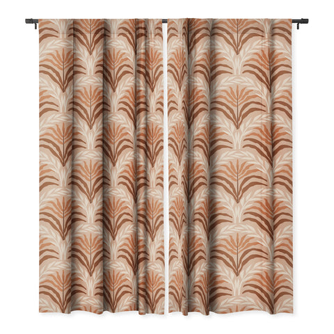 DESIGN dannick Palm leaves arch pattern rust Blackout Non Repeat