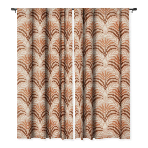 DESIGN d´annick Palm leaves arch pattern rust Blackout Non Repeat