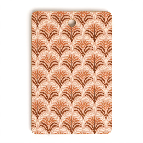 DESIGN dannick Palm leaves arch pattern rust Cutting Board Rectangle