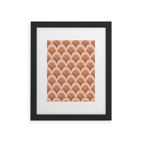 DESIGN d´annick Palm leaves arch pattern rust Framed Art Print