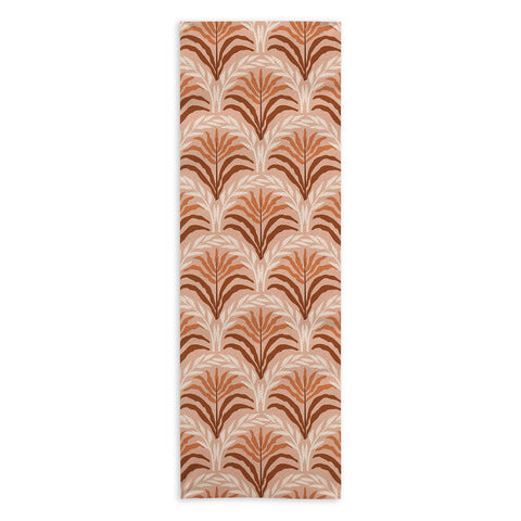 DESIGN dannick Palm leaves arch pattern rust Yoga Towel