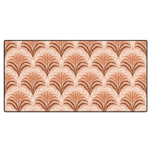 DESIGN dannick Palm leaves arch pattern rust Desk Mat