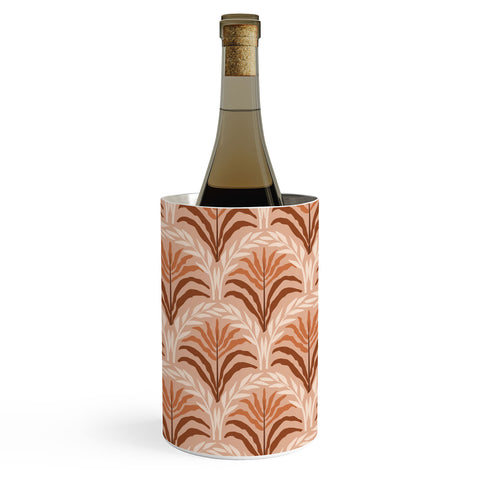 DESIGN dannick Palm leaves arch pattern rust Wine Chiller