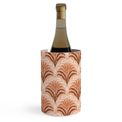 DESIGN d´annick Palm leaves arch pattern rust Wine Chiller