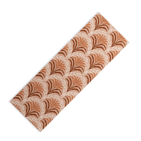 DESIGN dannick Palm leaves arch pattern rust Yoga Mat