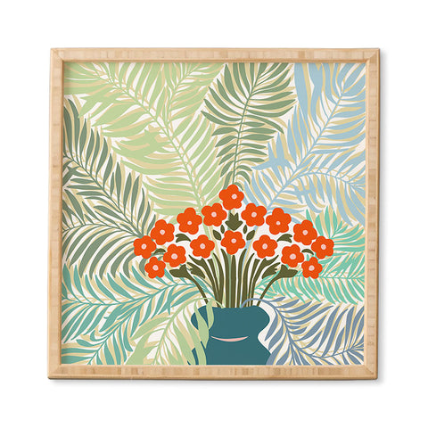 DESIGN dannick Palm tree leaf Bouquet Framed Wall Art