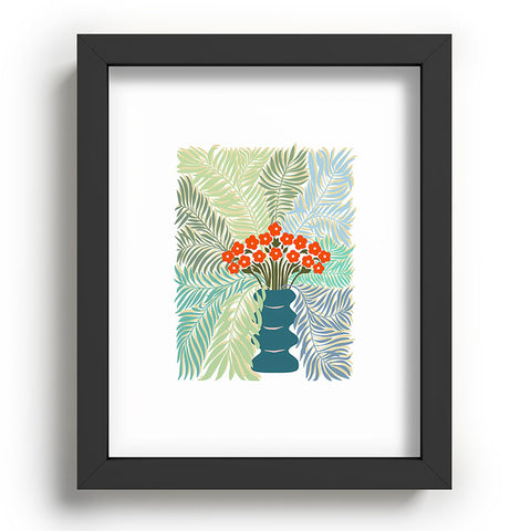 DESIGN dannick Palm tree leaf Bouquet Recessed Framing Rectangle