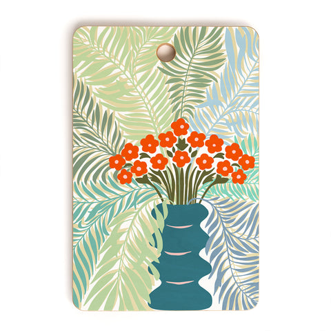 DESIGN dannick Palm tree leaf Bouquet Cutting Board Rectangle