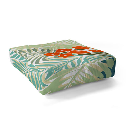 DESIGN dannick Palm tree leaf Bouquet Floor Pillow Square