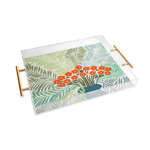 DESIGN dannick Palm tree leaf Bouquet Acrylic Tray