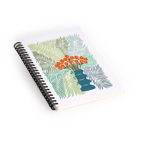DESIGN d´annick Palm tree leaf Bouquet Spiral Notebook