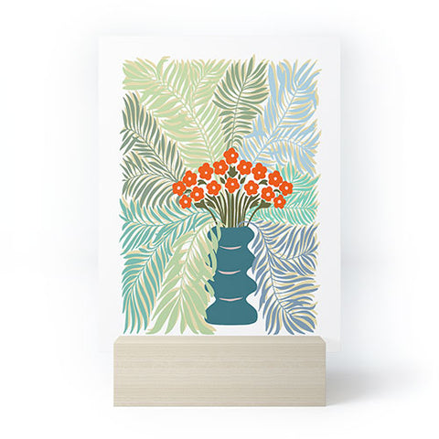 DESIGN dannick Palm tree leaf Bouquet Mini Art Print