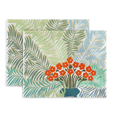DESIGN dannick Palm tree leaf Bouquet Placemat
