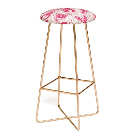 DESIGN dannick Red Lobster Viva Magenta Bar Stool