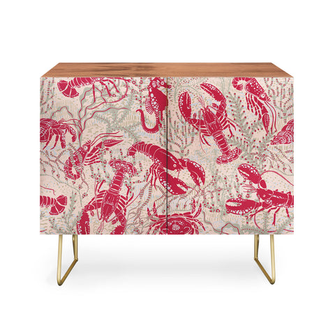 DESIGN dannick Red Lobster Viva Magenta Credenza