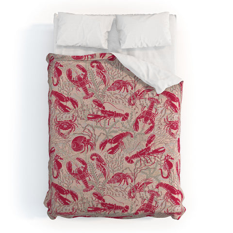 DESIGN dannick Red Lobster Viva Magenta Duvet Cover