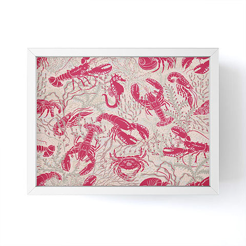 DESIGN dannick Red Lobster Viva Magenta Framed Mini Art Print