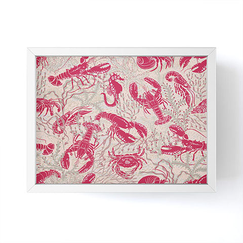 DESIGN d´annick Red Lobster Viva Magenta Framed Mini Art Print