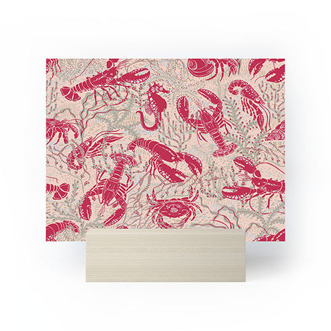 DESIGN d´annick Red Lobster Viva Magenta Mini Art Print