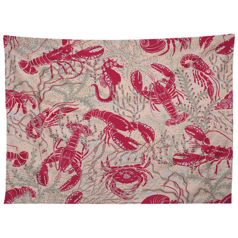 DESIGN dannick Red Lobster Viva Magenta Tapestry