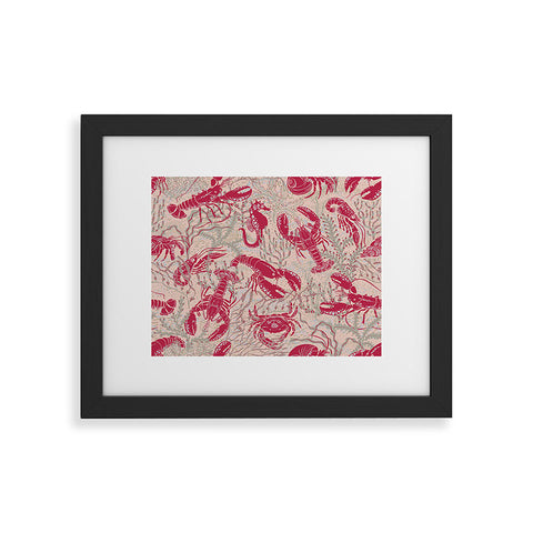 DESIGN d´annick Red Lobster Viva Magenta Framed Art Print
