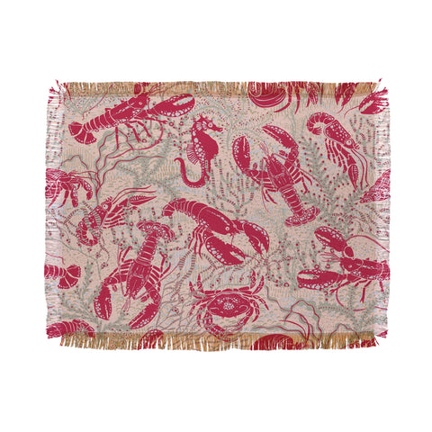 DESIGN d´annick Red Lobster Viva Magenta Throw Blanket