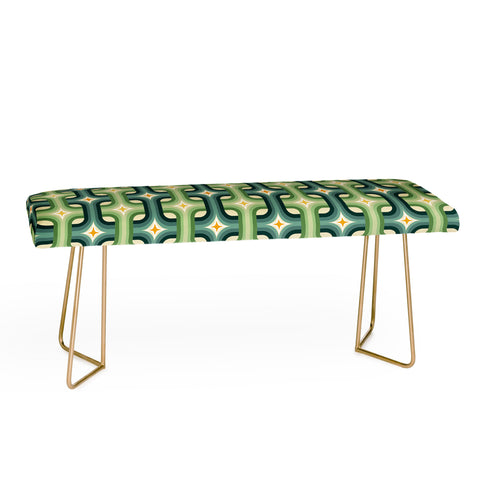 DESIGN d´annick Retro chain pattern teal Bench