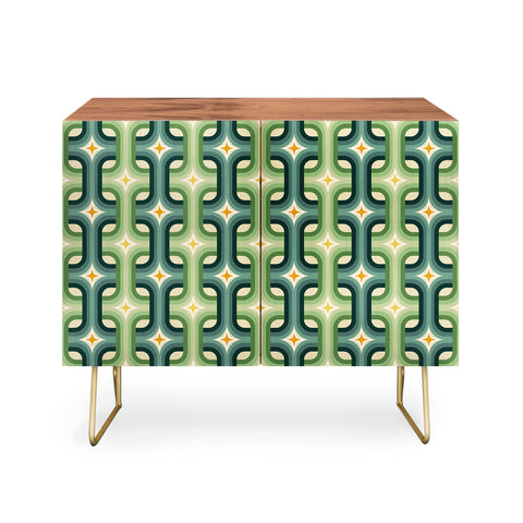 DESIGN dannick Retro chain pattern teal Credenza