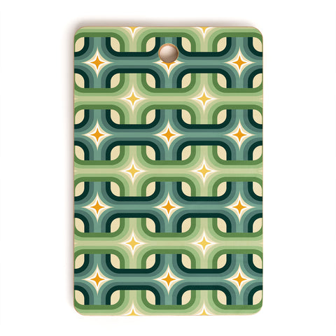 DESIGN dannick Retro chain pattern teal Cutting Board Rectangle