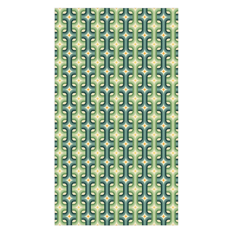 DESIGN dannick Retro chain pattern teal Tablecloth