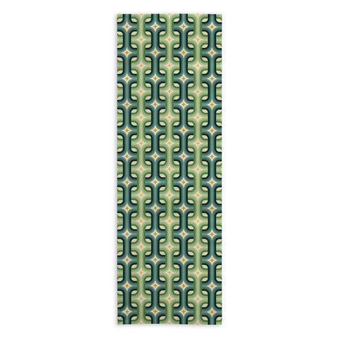 DESIGN d´annick Retro chain pattern teal Yoga Towel