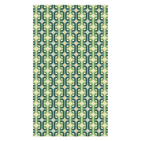 DESIGN d´annick Retro chain pattern teal Tablecloth