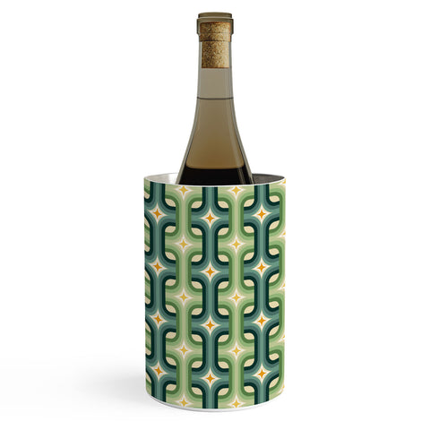 DESIGN d´annick Retro chain pattern teal Wine Chiller