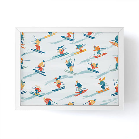 DESIGN dannick Retro Sportive Ski alpine light Framed Mini Art Print